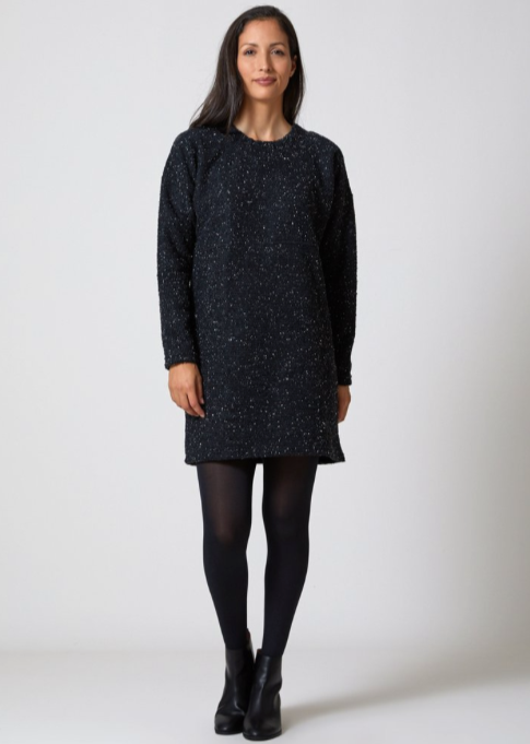 Pebble Knit Dress Black