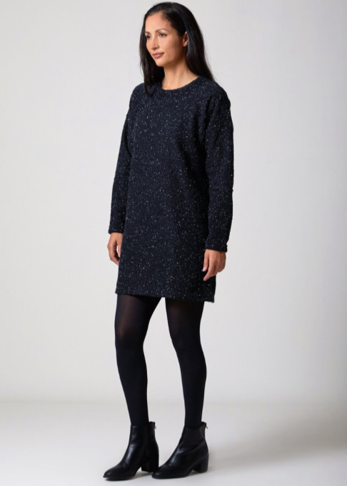 Pebble Knit Dress Black