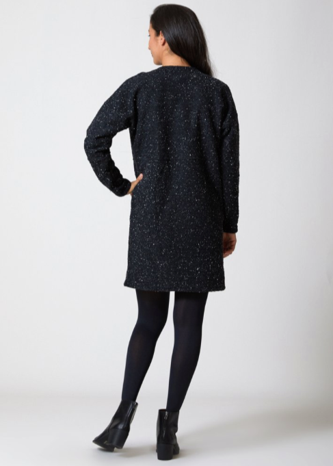 Pebble Knit Dress Black