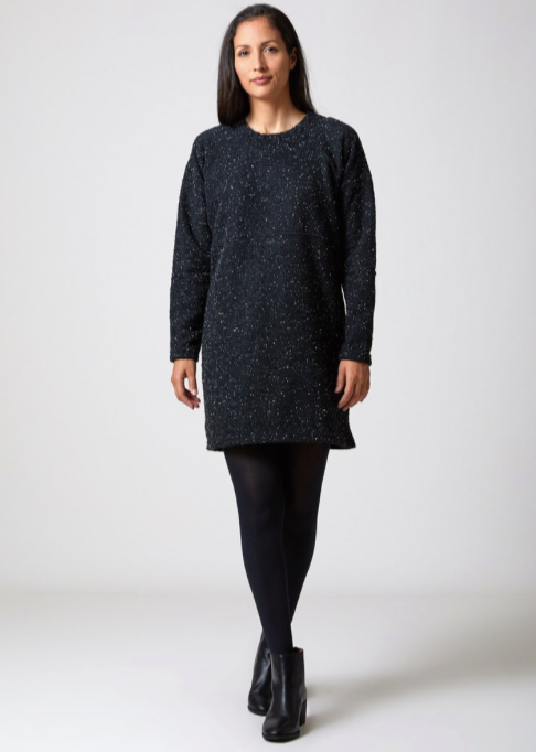 Pebble Knit Dress Black