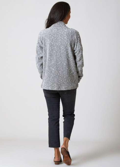 Pebble Knit Cardigan Silver