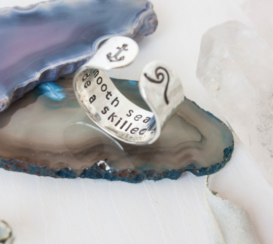 A Smooth Sea Never Made a Skilled Sailor // Sterling Silver
