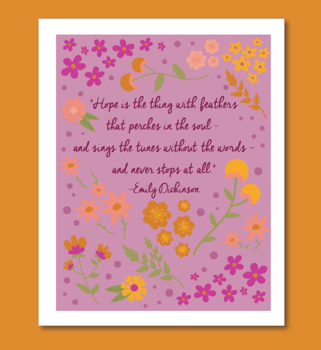 Emily Dickinson Art Print 8 x 10