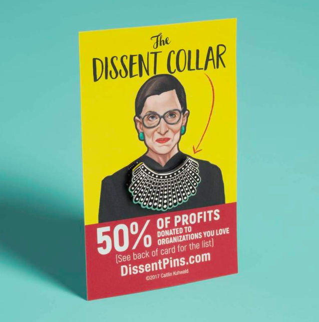 Dissent Collar Enamel Pin