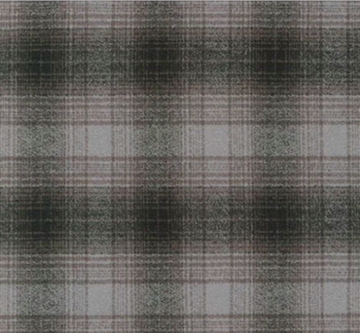 Plaid Flannel Infinity Scarf - Black, gray and brown