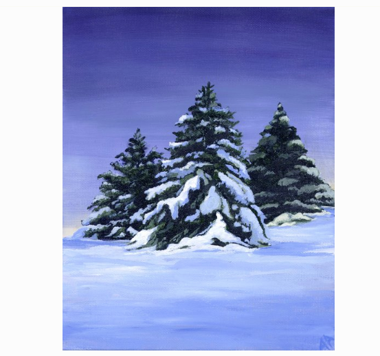 December Trees 8x10 Print