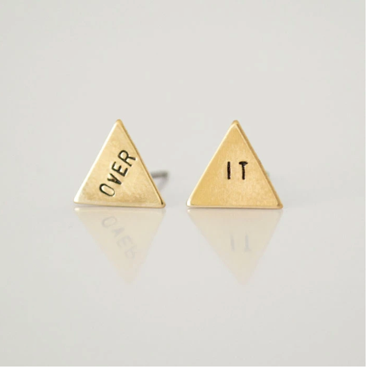 Over it Triangle Stud