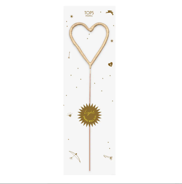 Single Gold Heart Sparkler