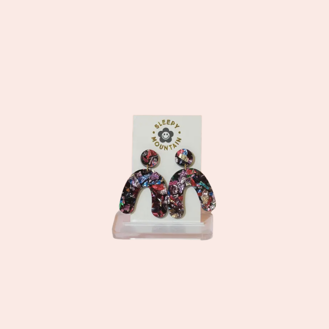 Kaleidoscope Arch Dangle Earrings