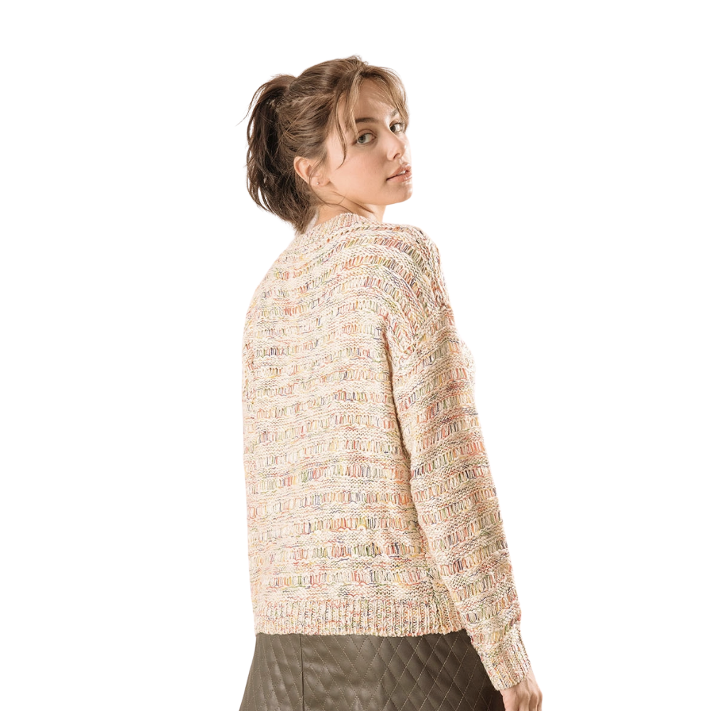 Rainbow Thread Knit Pullover Sweater