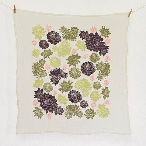 Chicks + Hens Succulent Tea Towel