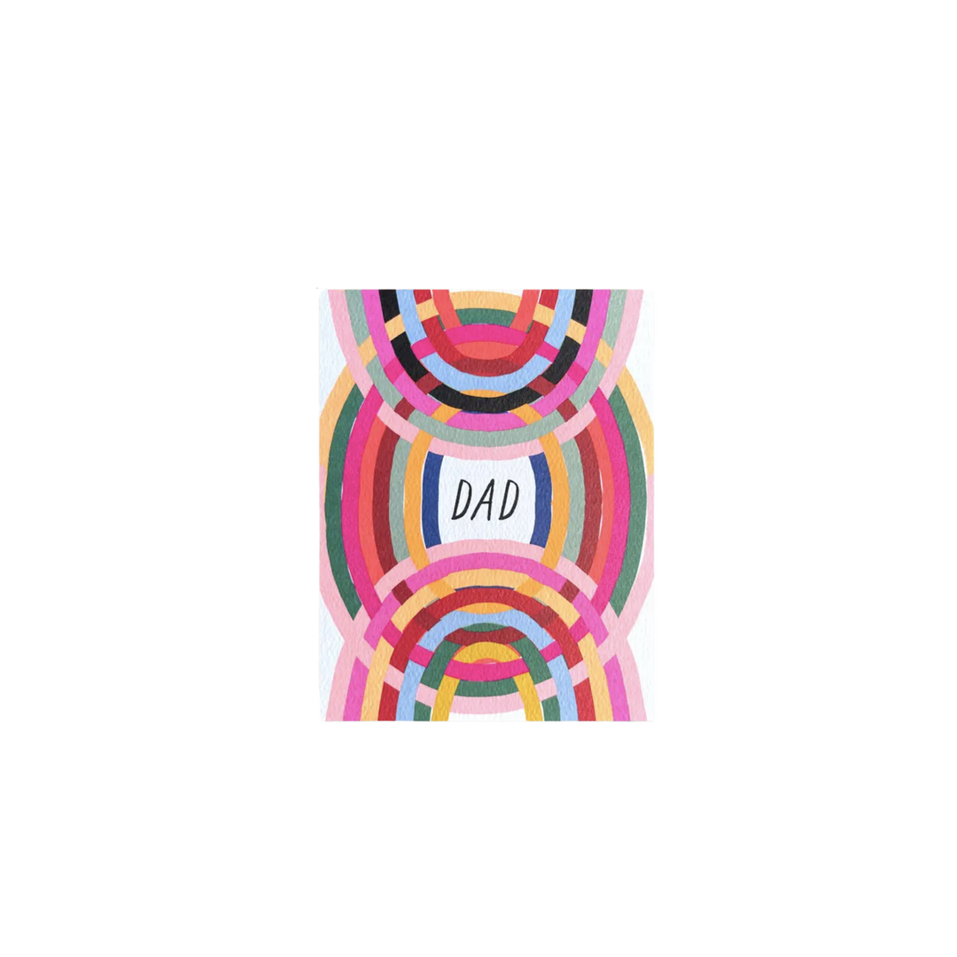 Father / DAD Neon Circles Greeting Card