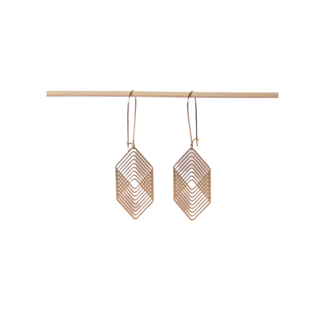 Overlapping Square Earrings
