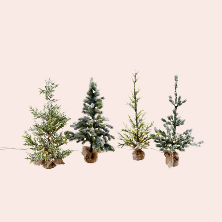 Small Snowy Lighted Tree