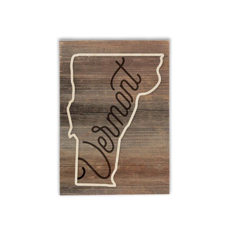 Vermont Script Barn Wood Plaque