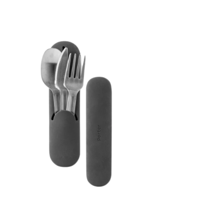 Stainless Steel Utensils Set in Silicone Carry Case
