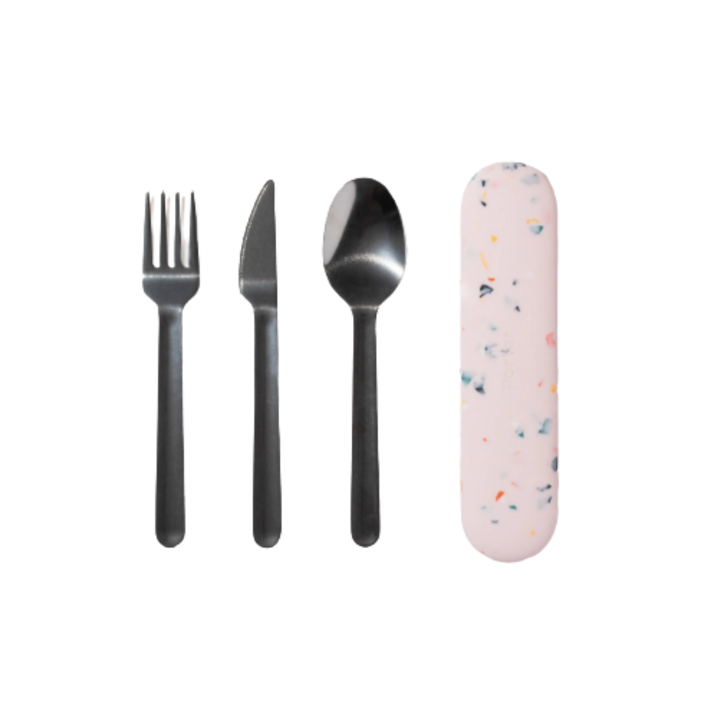 Stainless Steel Utensils Set in Silicone Carry Case