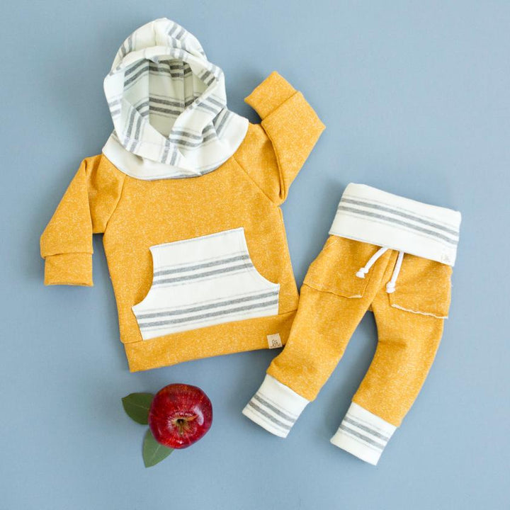 Mustard Chunky Stripe Sweatpants