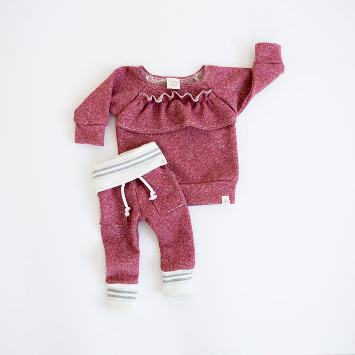 Mauve Ruffle Sweater