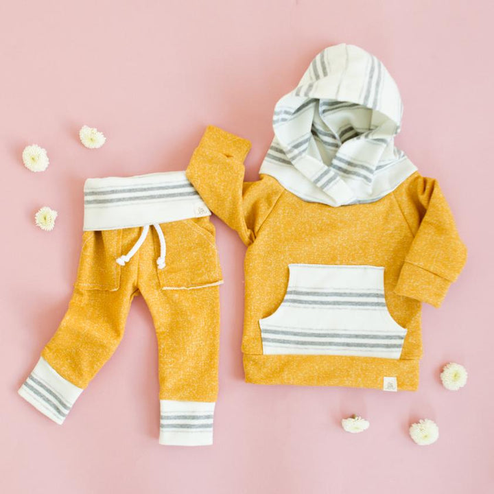 Mustard Chunky Stripe Sweatpants