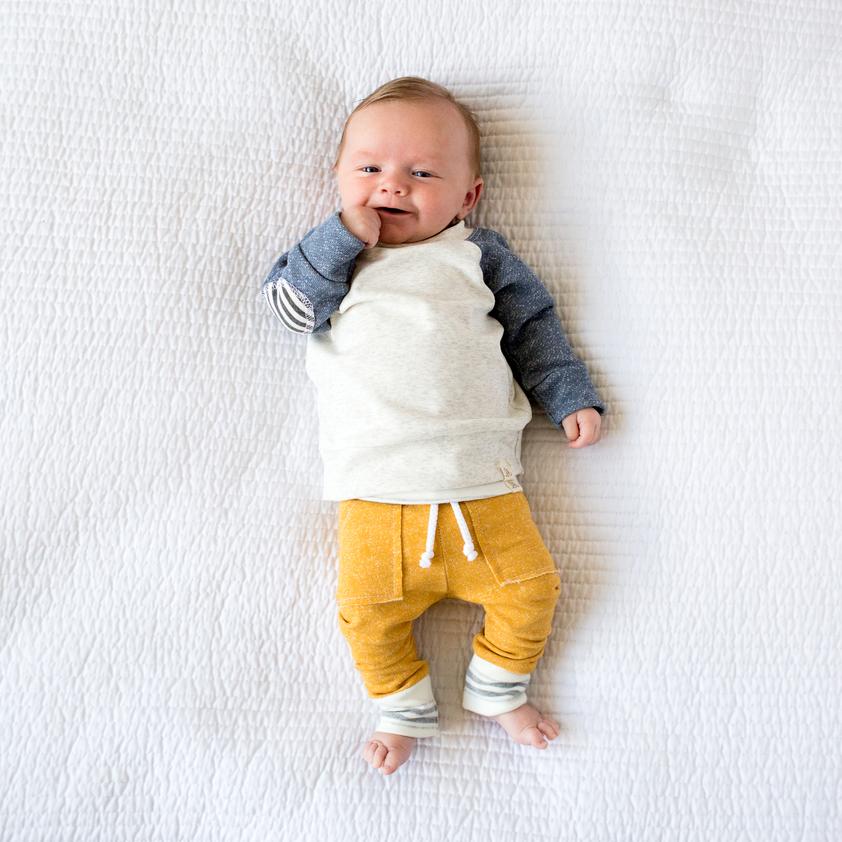 Mustard Chunky Stripe Sweatpants