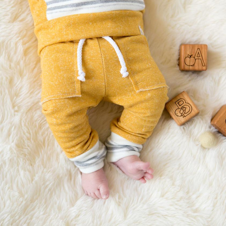 Mustard Chunky Stripe Sweatpants