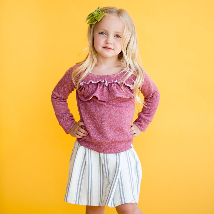 Mauve Ruffle Sweater