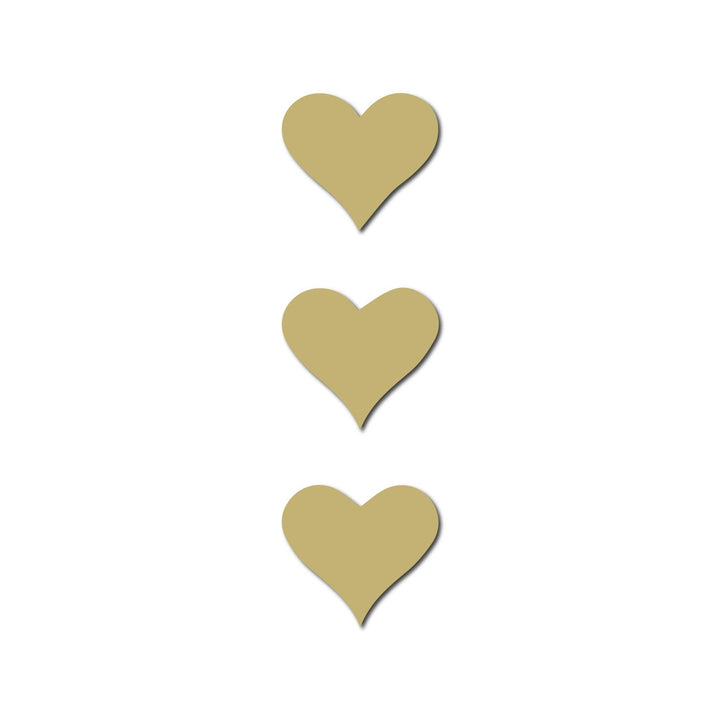 Real Wood Heart Silhouette 3 piece Mini Magnet