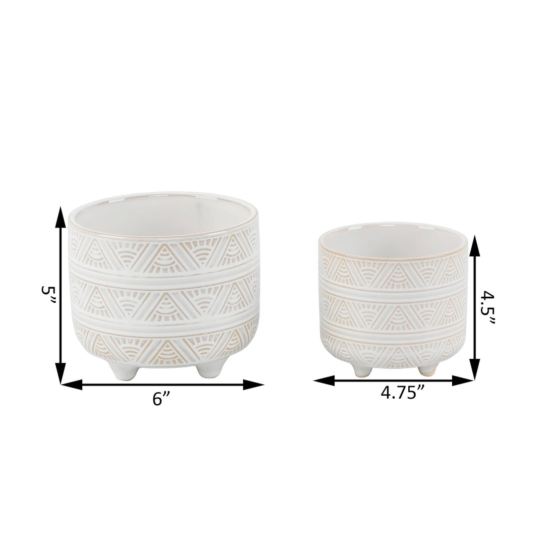 Ivory Sunrise Ceramic Planter