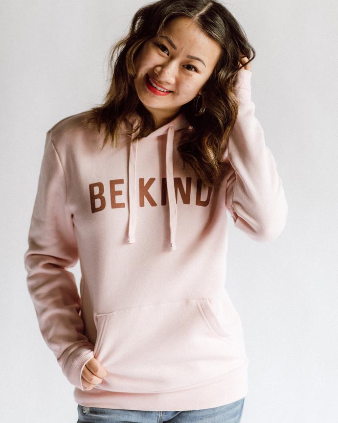 Be Kind Unisex Hoodie - Faded Pink