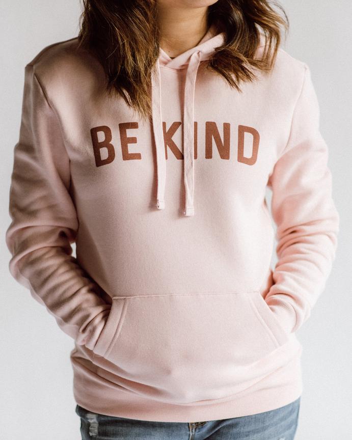Be Kind Unisex Hoodie - Faded Pink