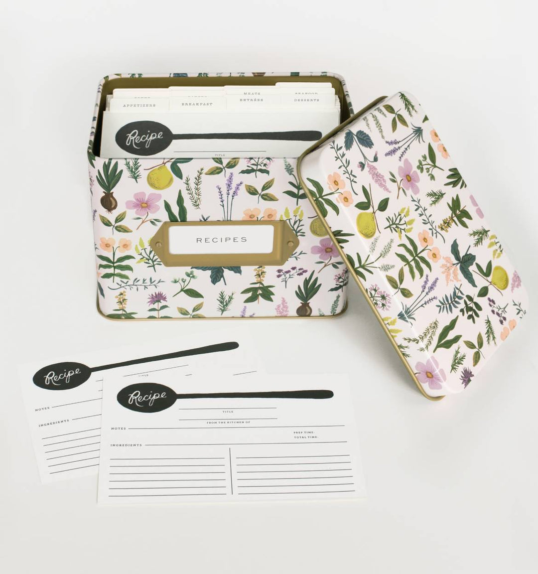 Herb Garden Tin Recipe Box
