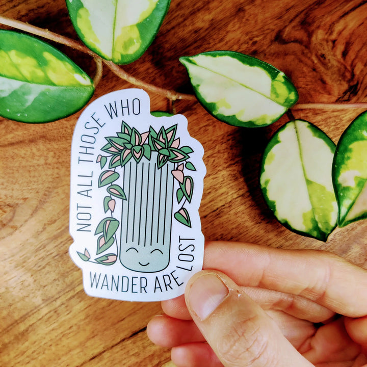 Not All Those Who Wander Vinyl Sticker