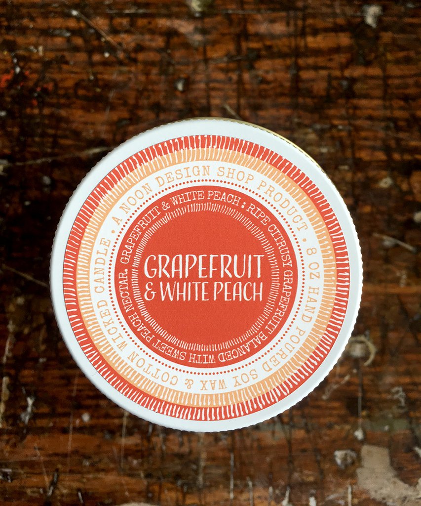 Soy Wax Candle - Grapefruit and White Peach (Enjoy Today)