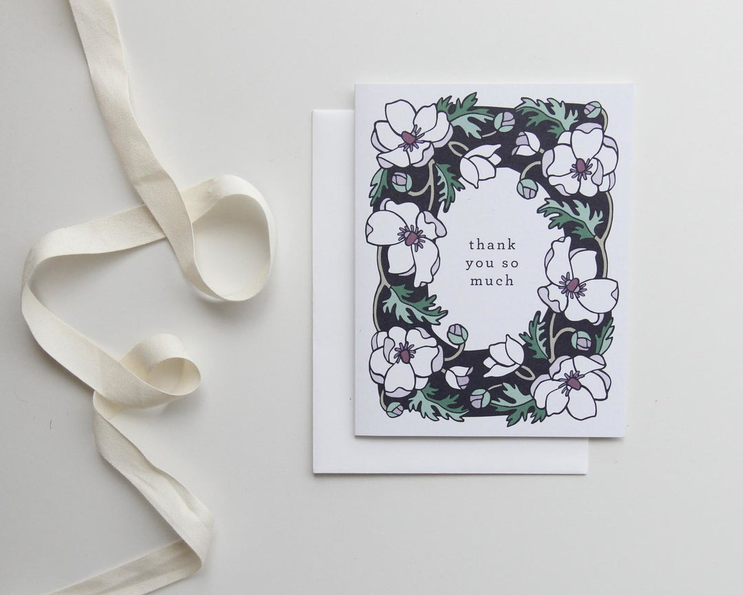 Thank You So Much Card- Marianne Anemone