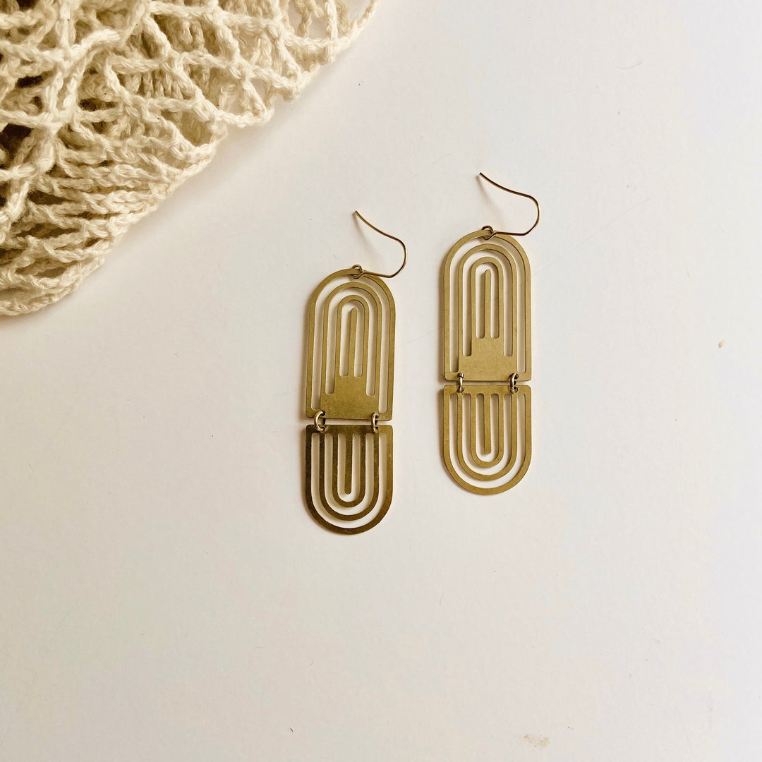 Brass Earrings No. 46
