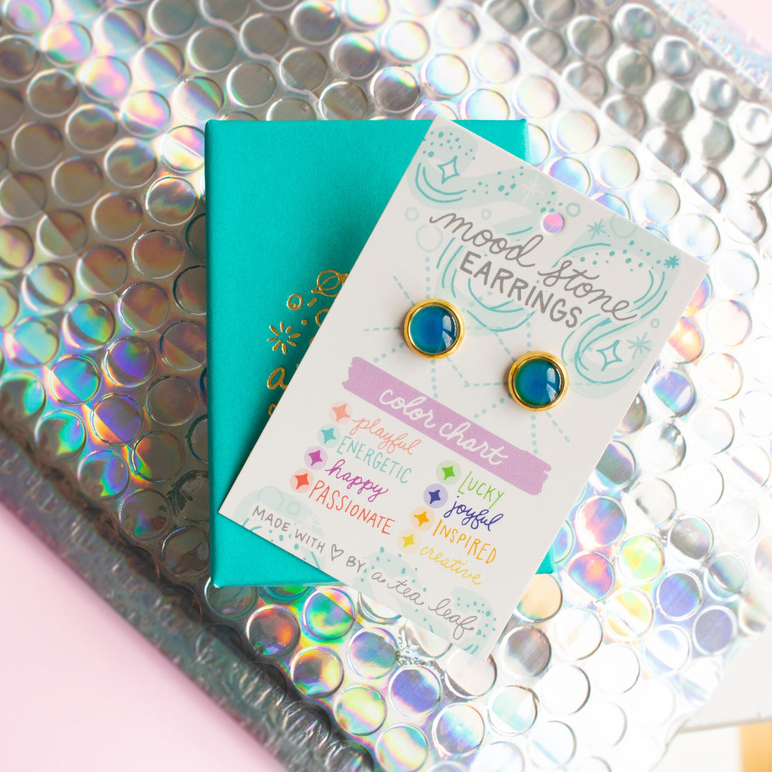 Mood Stone Stud Earrings