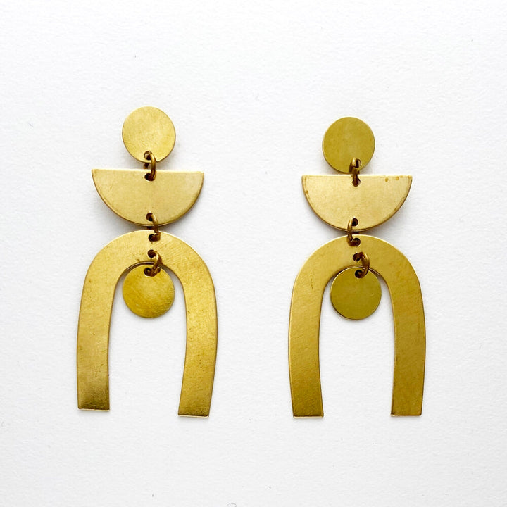 Brass Earrings No. 8