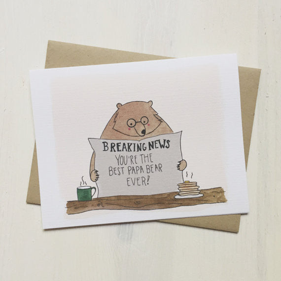 The Best Papa Bear Ever Greeting Card