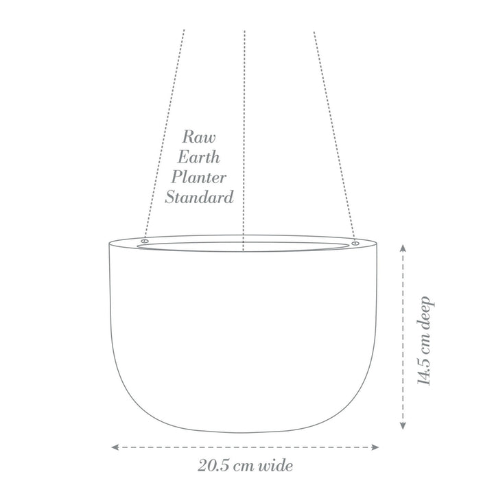Raw Earth Hanging Planter - Ochre