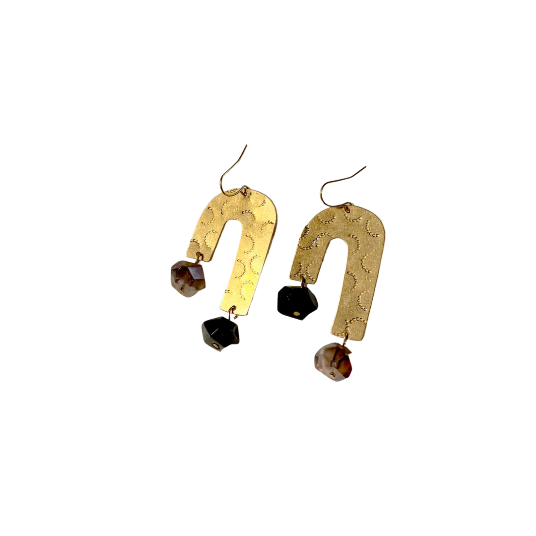 Smoky Quartz Gamma Earring
