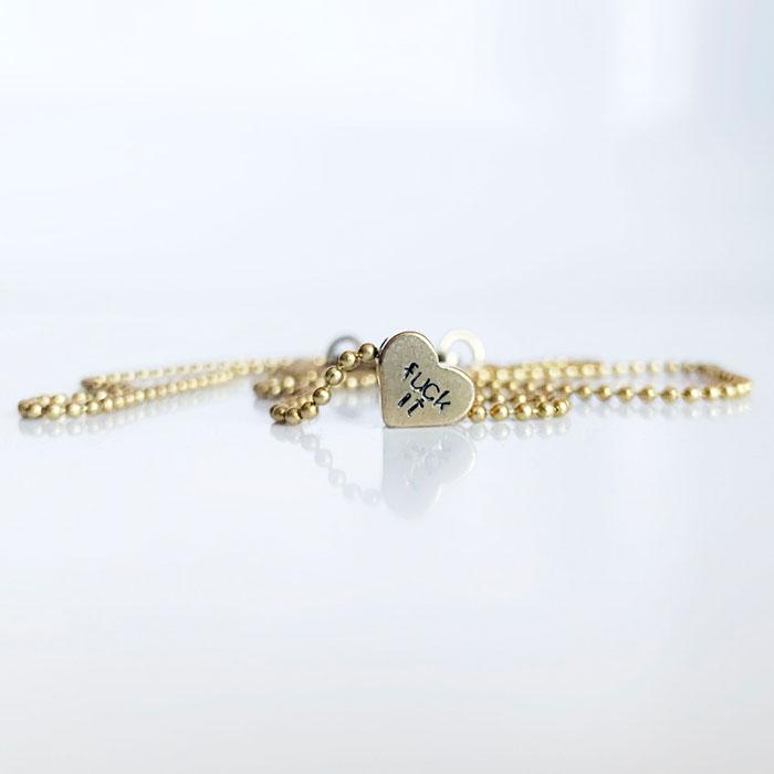 Fuck It Tiny Heart Choker