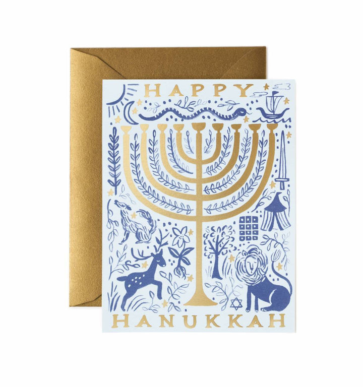 Twelve Tribes Menorah Card