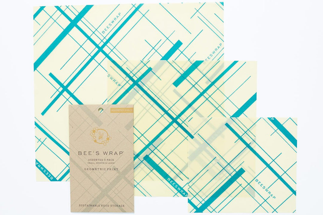 Set of 3 Assorted Wraps, in Geometric Print Bee's Wrap