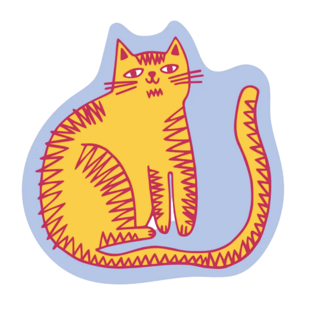 Orange Cat Sticker