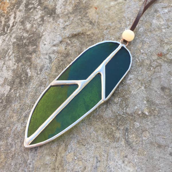 Small Stained Glass Feather