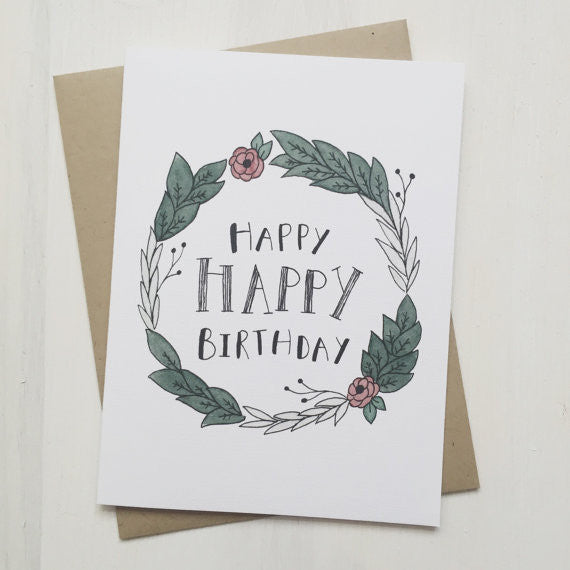 Happy Happy Birthday Greeting Card