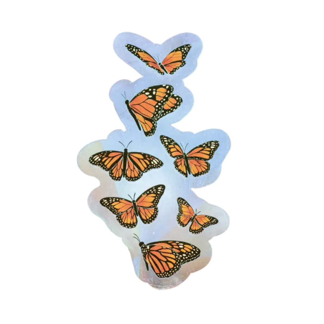 Flying Butterflies Sun Catcher Window Decal