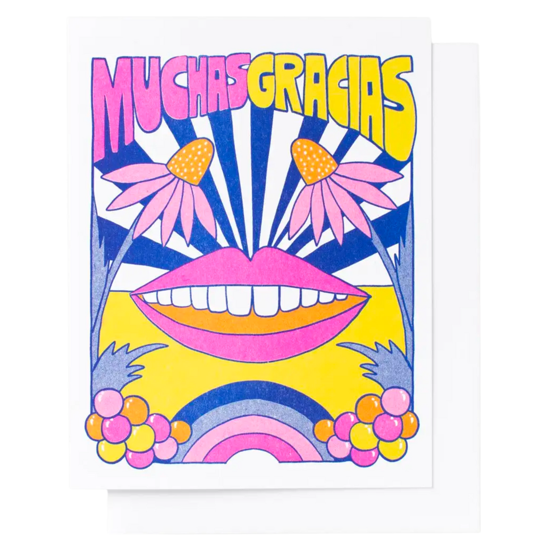 Muchas Gracias Risograph Card