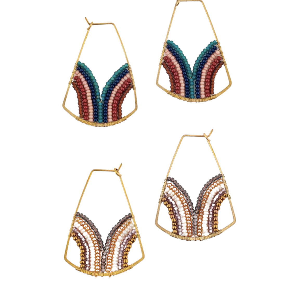 Wellspring Beaded Hoop Earrings